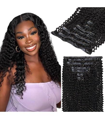 Amazon.com : 120G Clips Ins 8pcs Set, Human Hair Extensions  display picture 2