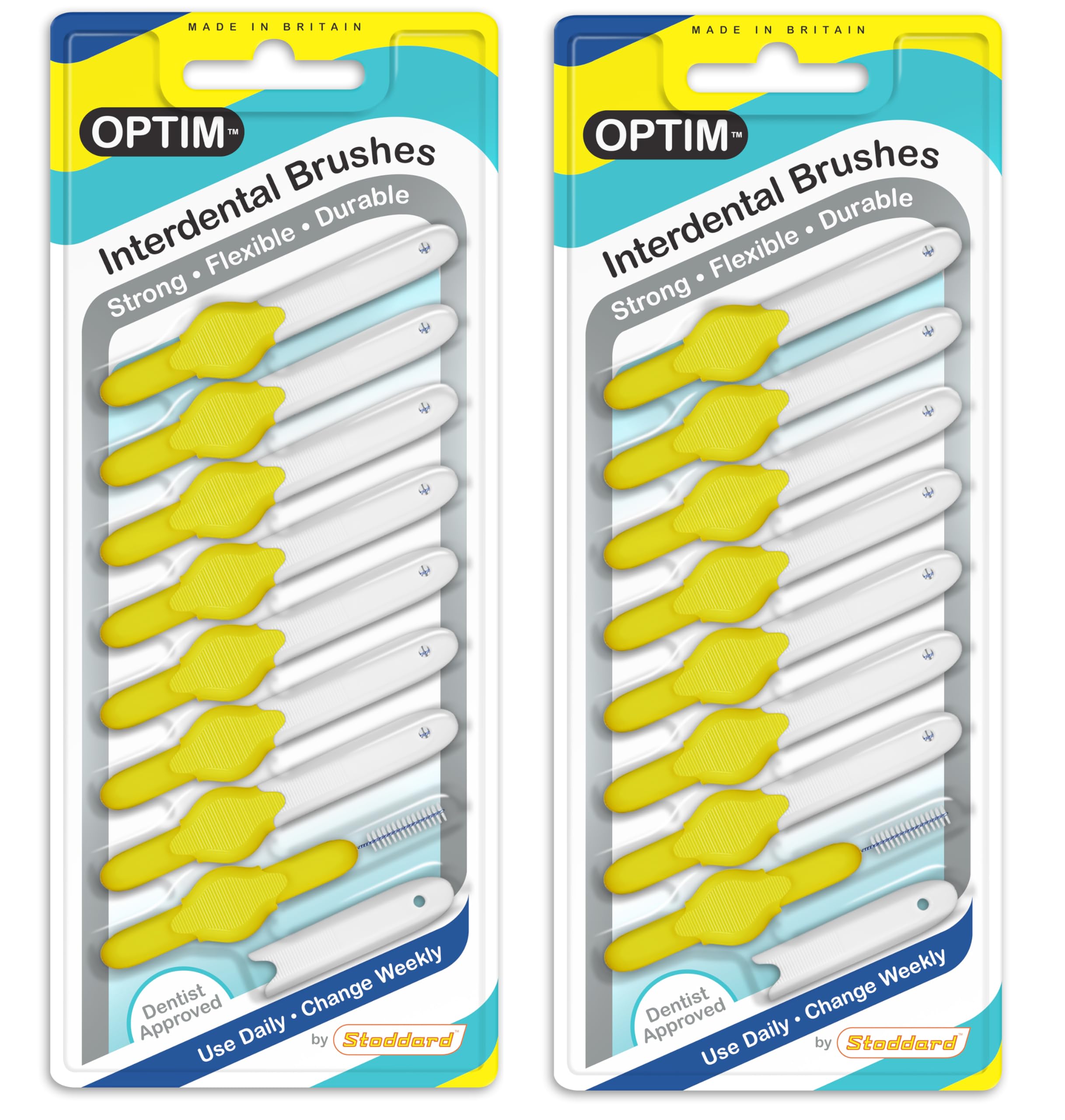 Healthing OPTIM Interdental Brushes Pack of 16 Yellow 0.7 mm Size 4