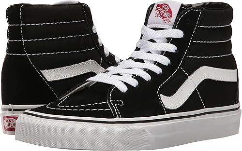 vans sk8 hi black and white