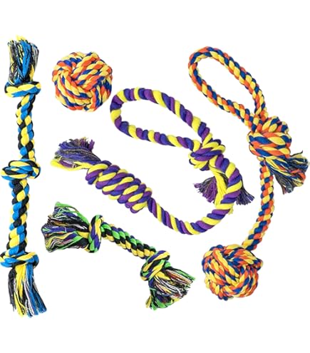6-Pack Small Dog Rope Toys - Puppy Teething Chew Toys For Boredom