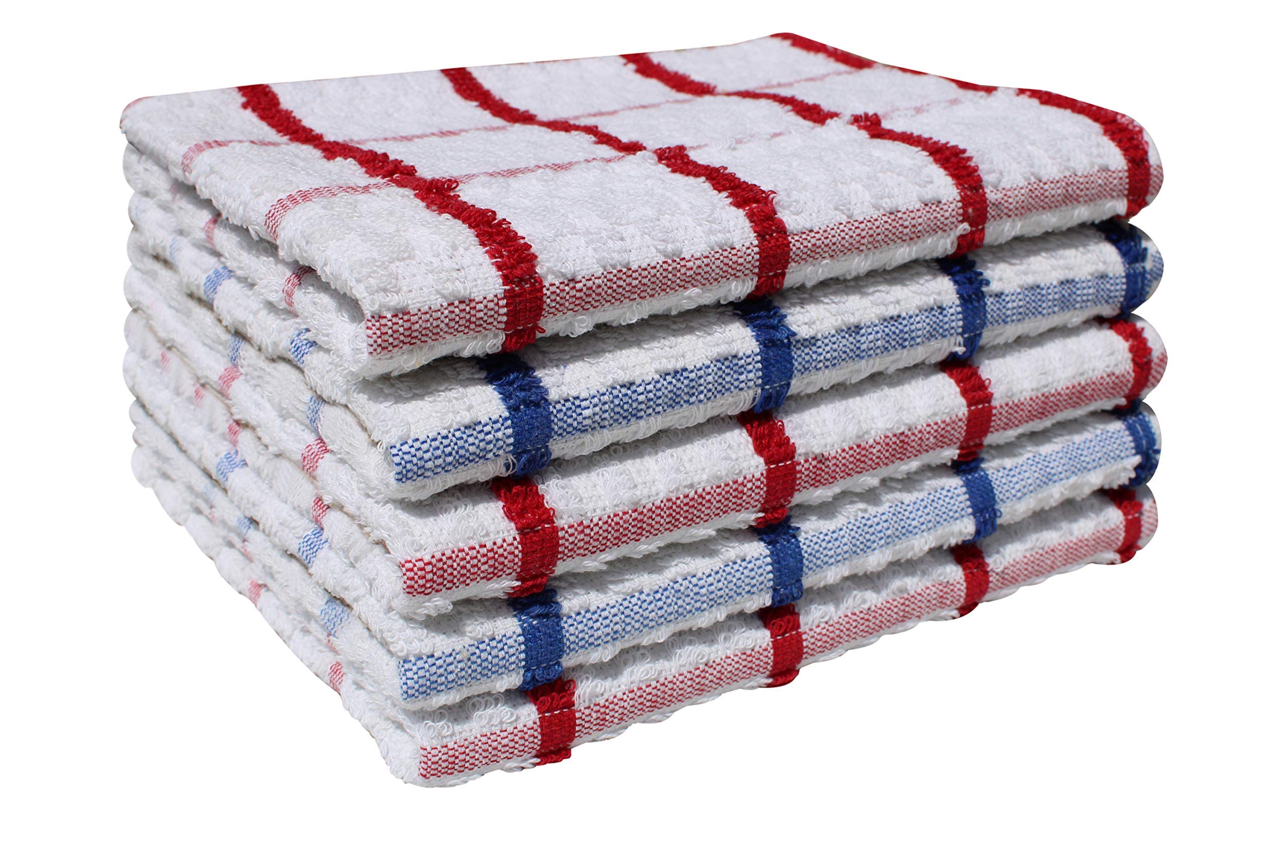 Pack of 6, 100% Combed Ring Spun Cotton Kitchen Terry Towels - Jumbo Size (50 x 70 cm) - Super Absorbent Thick Construction (300 GSM) – Quick Dry - Professional Grade - Lint Free – Fade Resistant
