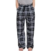 PATPAT Unisex Kids Plaid Pajama Pants – Soft Lounge Sleep Bottoms with Elastic Waist and Pockets, Ages 5–14 Years