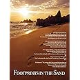 777 Tri-Seven Entertainment FISP1 Footprints in The Sand Color Wall Poster Print Poem God Inspirational, 18" x 24"