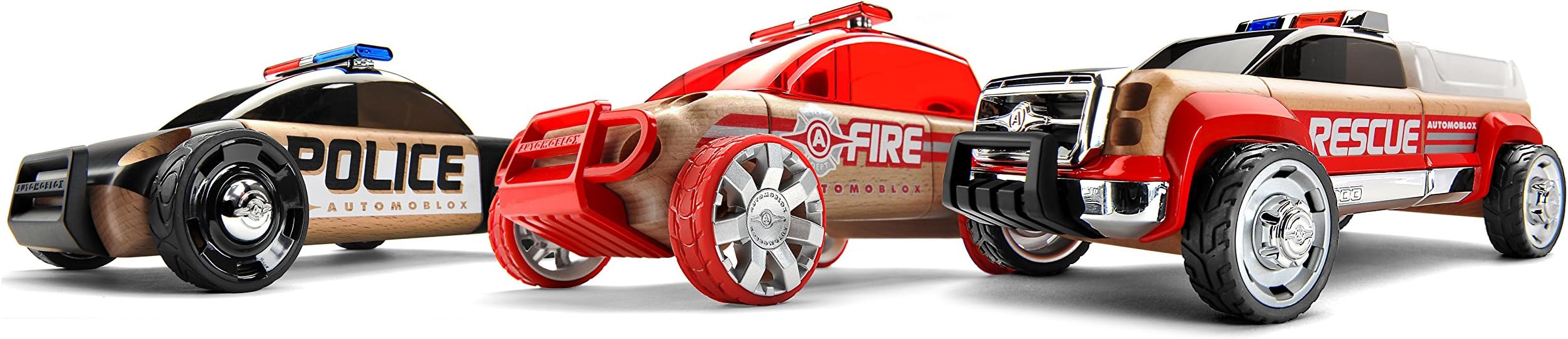 Automoblox Mini S9 Police/X9 Fire SUV/T900 Rescue (3-Pack)