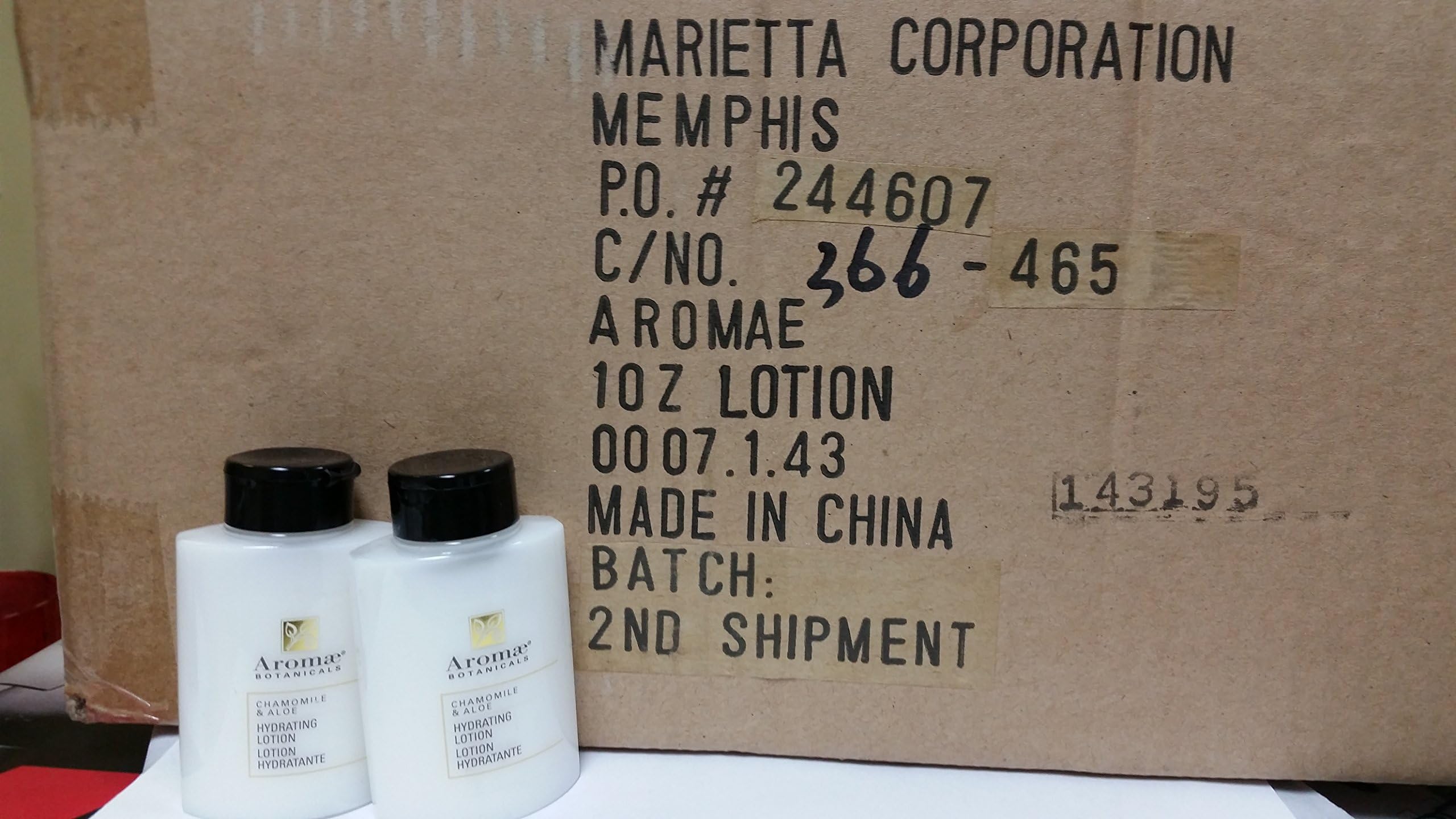 Aromae Botanicals Hotel Lotion - Chamomile & Aloe Lotion 1oz/160cs