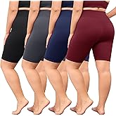VALANDY Creamlush Plus Size Biker Shorts for Women - 8" High Waisted Ultra Soft Yoga Shorts(L-5XL)