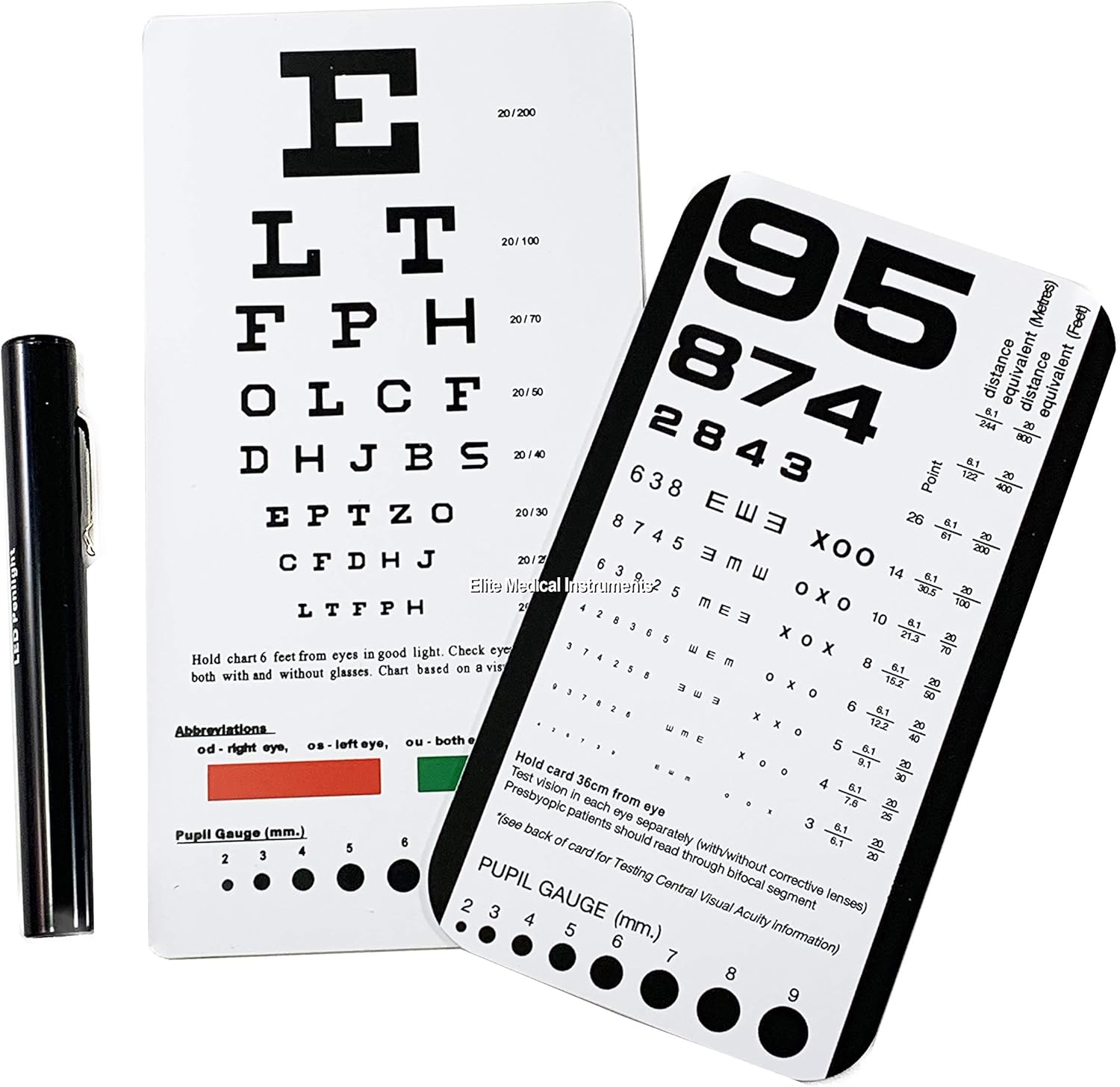 Amazon Com Emi Rosenbaum And Snellen Pocket Eye Charts Led