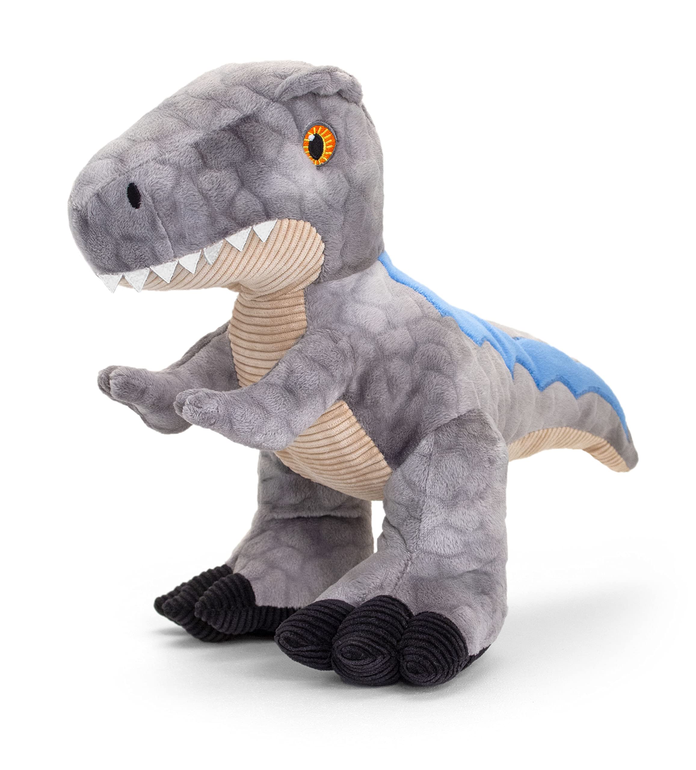 Keel Toys KEELECO SE1483 Plush Toy, 100% Recycled Ecological Toy for Children, Dinosaur, Velocraptor, 38 cm