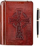 SETTINI Celtic Cross Journal Gift Set Hardcover Vegan Leather Pen Included