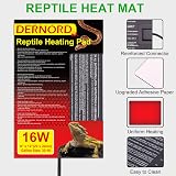 DERNORD Heat Mat Reptile 16W 8x12 inch for Terrarium Bearded Dragon Snake view 2