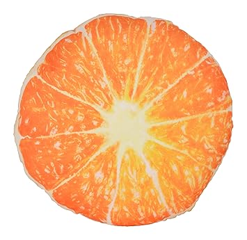 Deals India Plush Fruit Pillow - Orange
