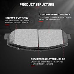 cciyu D1286 Front Ceramic Disc Brake Pads Kit For