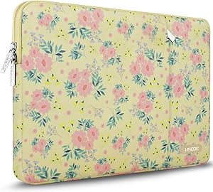 Hseok 15.6-Inch Laptop Case Sleeve, Spill-Resistant Case for 15.4-Inch MacBook Pro 2012 A1286, MacBook Pro Retina 2012-2015 A1398 and Most 15.6-Inch Laptop,Daisy Beige