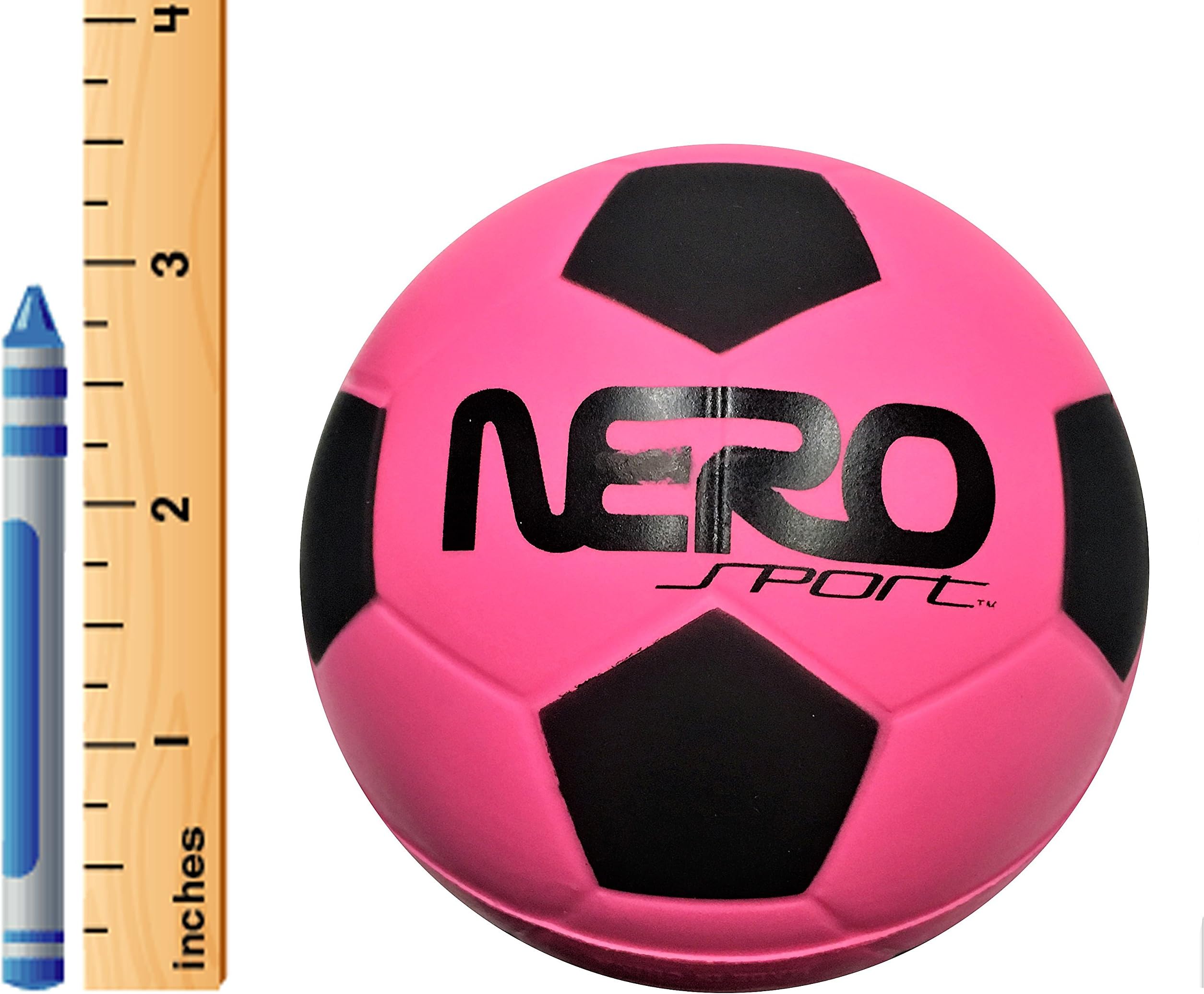 Nero NS200 High Bounce Rubber Toy Ball 3.5 inch Tennis Soccer and Basketball Great for The Streets Park Back Yard Agility Ball Bulk Price Birthdays