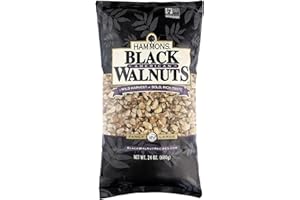 Hammons Fancy Large Black Walnuts -Wild Harvested - Non-GMO - Gluten-Free - High Protein - Keto Snack - Nuts for Cooking and Baking - 24oz