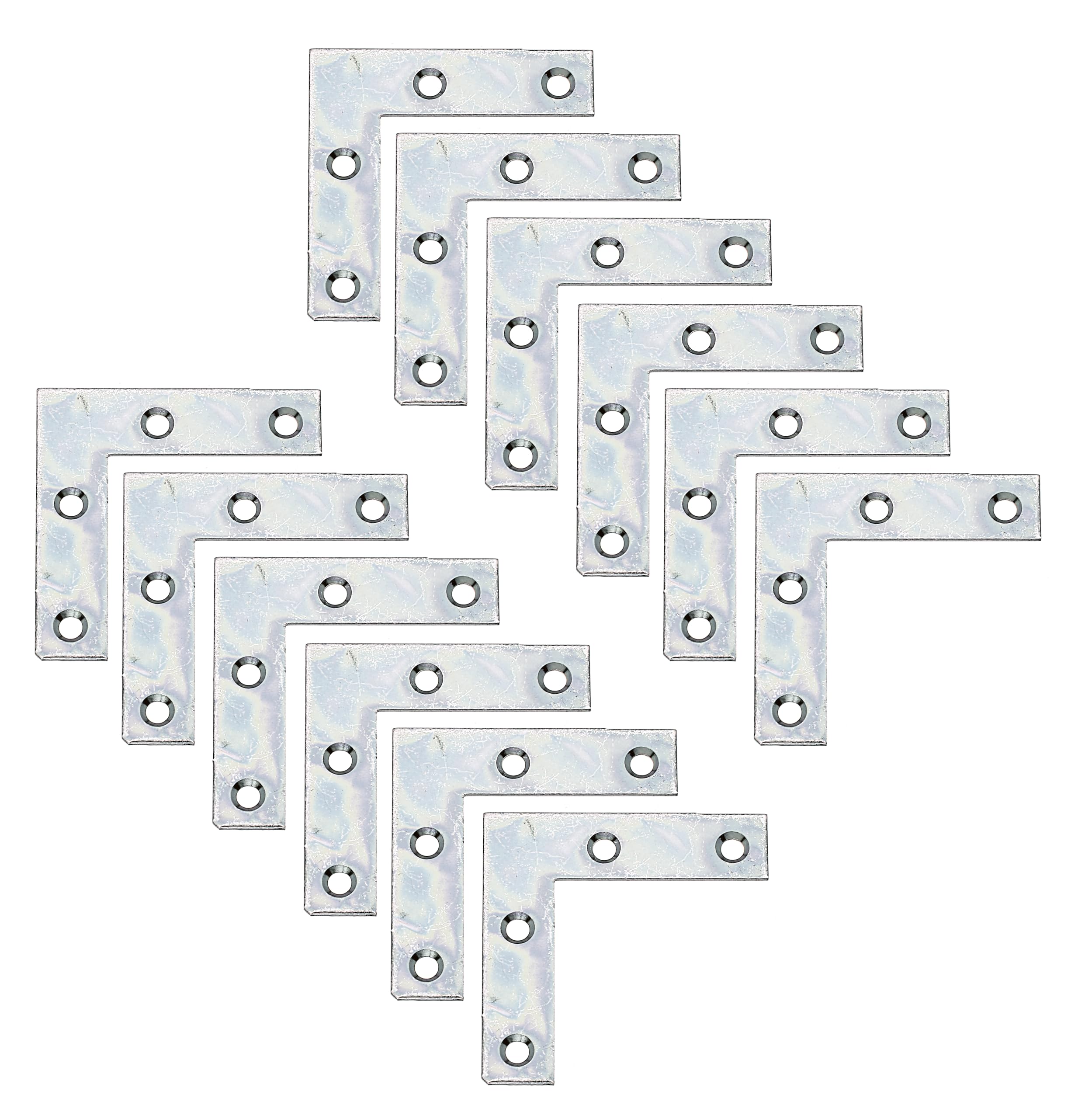 Furniture Angle Bracket Large Pack Yellow-Galvanised 40 x 40 x 10 mm / 12 STK.