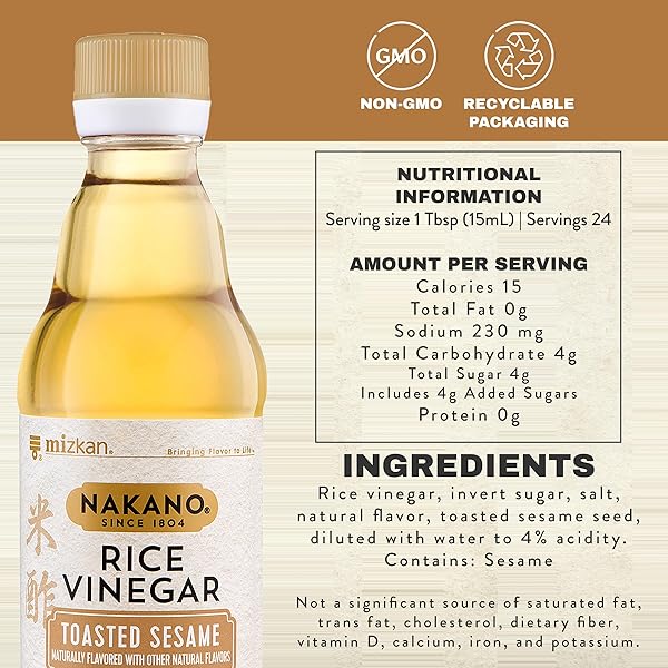 NAKANO VINEGAR SESAME RICE, 12 OZ,TOASTED SESAME
