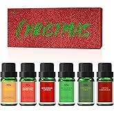 Christmas Fragrance Oils Set, MitFlor Upgraded Holiday Essential Oils for Diffusers for Home, Fragrance Oil for Candle Soap Making, Christmas Tree, Apple Cider Cinnamon, Bonfire and More, 6x10 ml