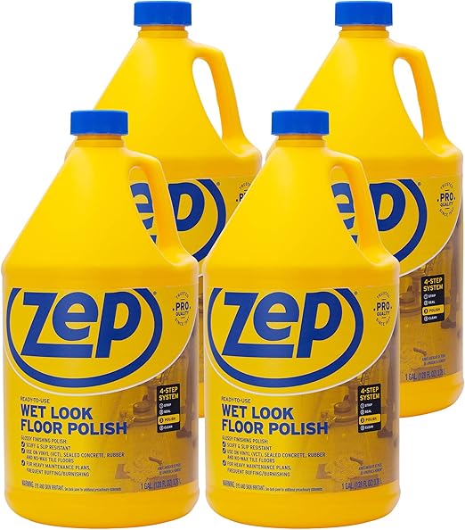 Zep Wet Look Floor Polish 128 Ounces Zuwlff128 Case Of 4