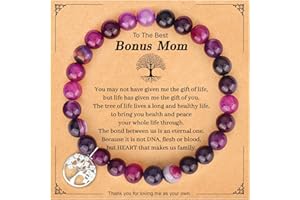 Gybver Natural Stone Bracelet Gifts for Girls Women, Inspirational Encouragement Gifts for Women, Heart Bracelets as Birthday Gifts for Teen Girls with Message Card