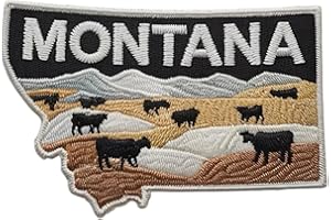 Montana State Patch Embroidered Iron-on/Sew-on Badge (3 Inch) Travel USA Souvenir Emblem Gift Patches