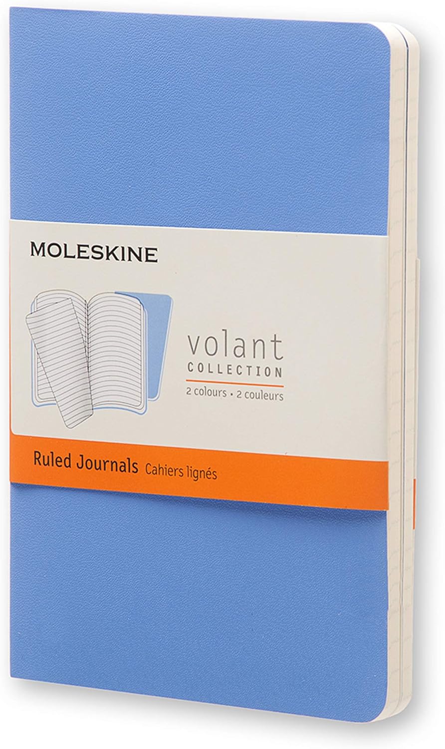 Moleskine Pocket Volant Powder Blue/Royal Blue Ruled Journal