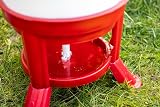 Kerbl Novital Ascott 30lt Poultry Drinker Red White with Carry Handle view 2