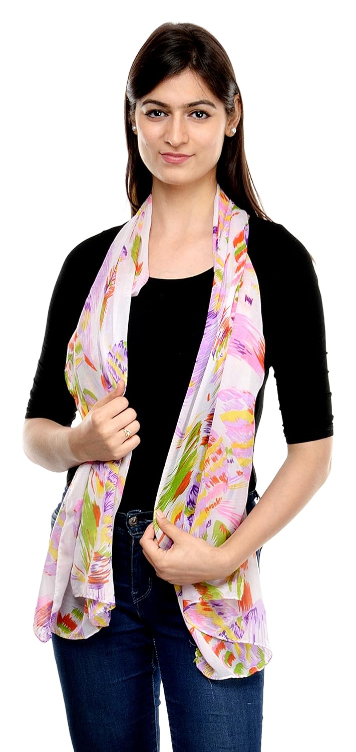 weavers villa animal print design summer cotton scarf, dupatta, stoles (feather 2)