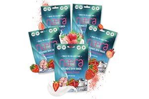 Næra Icelandic - 5-Pack Strawberry (Icelandic Skyr) Crunch Protein Snacks, GMO-Free, Gluten-Free Protein Snacks, Lactose-Free Individual Snacks, Snacks for Adults & Kids, (0.88 oz ea)