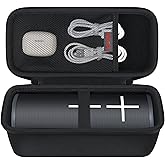 Elonbo Carrying Case for Ultimate Ears MEGABOOM 4/3 Portable Waterproof Bluetooth Speaker, MEGABOOM 4 Wireless Speaker Travel Storage Cover, Extra Mesh Pocket Fits Charging Cable, Black