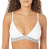 Calvin Klein Womens Embossed Icon Lightly Lined Triangle Wireless Bralette