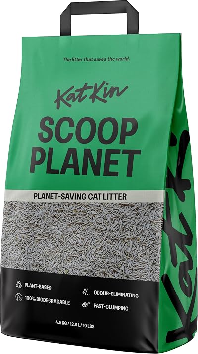 KatKin Scoop Planet Litter 1x4.5kg Plant Based Biodegradable Clumping