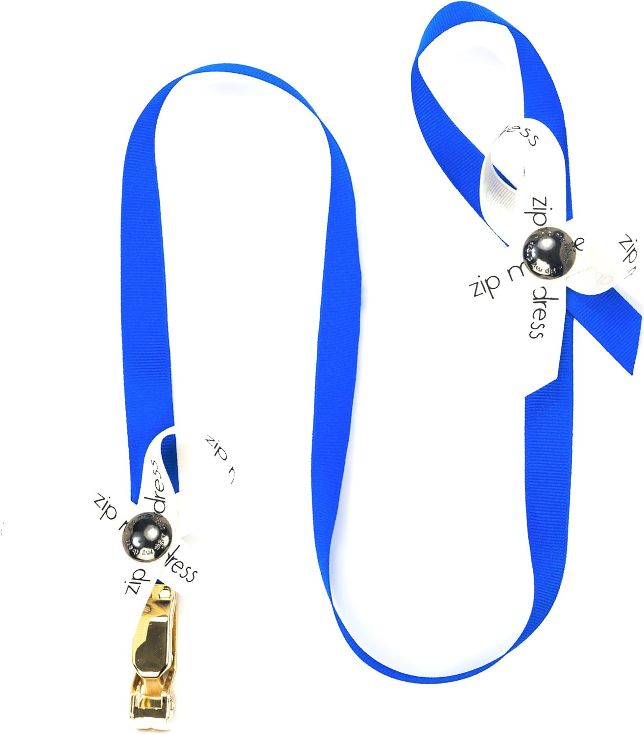 Zip My Dress Zipper Puller with Royal Blue Ribbon Zipper Aid Zipper