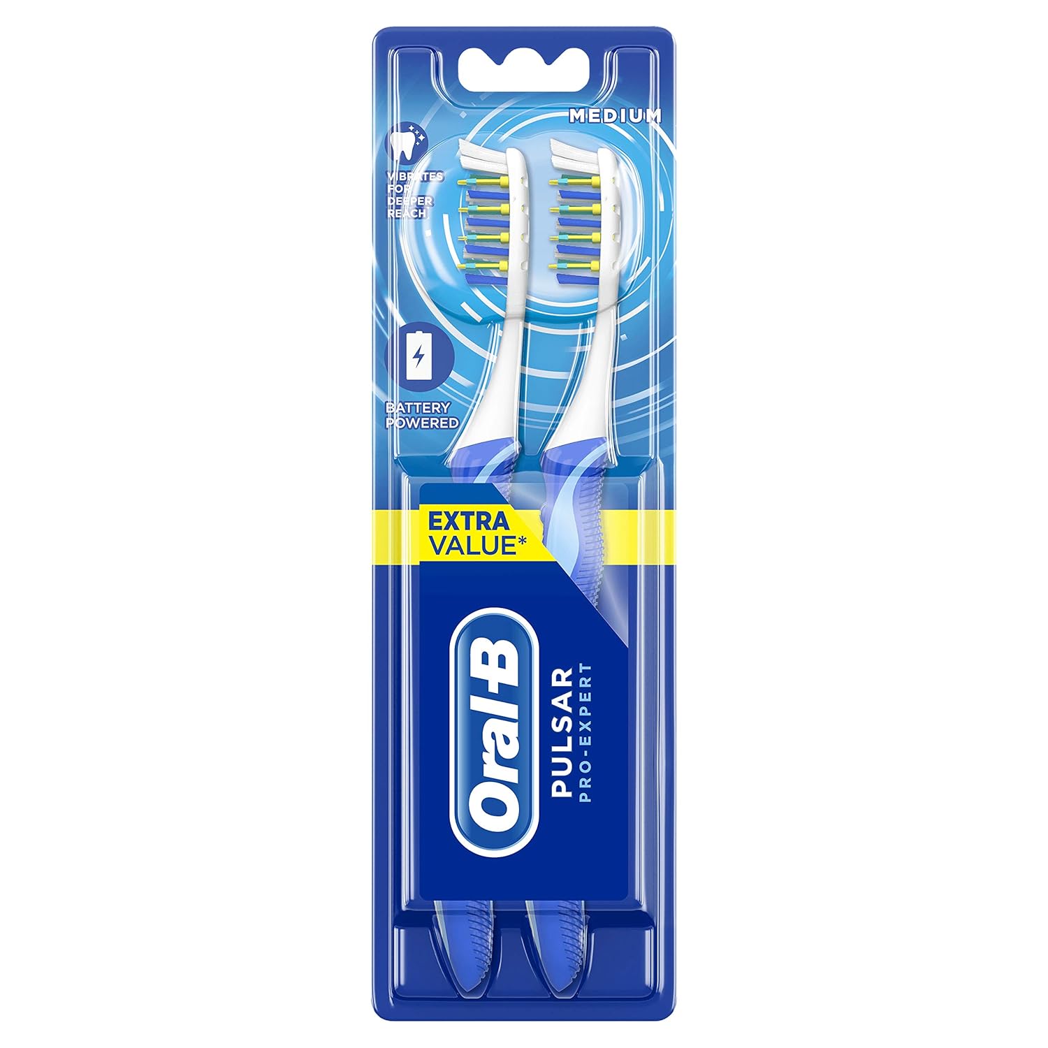 OralB Pulsar ProExpert Manual Toothbrush Enhanced With Battery Power
