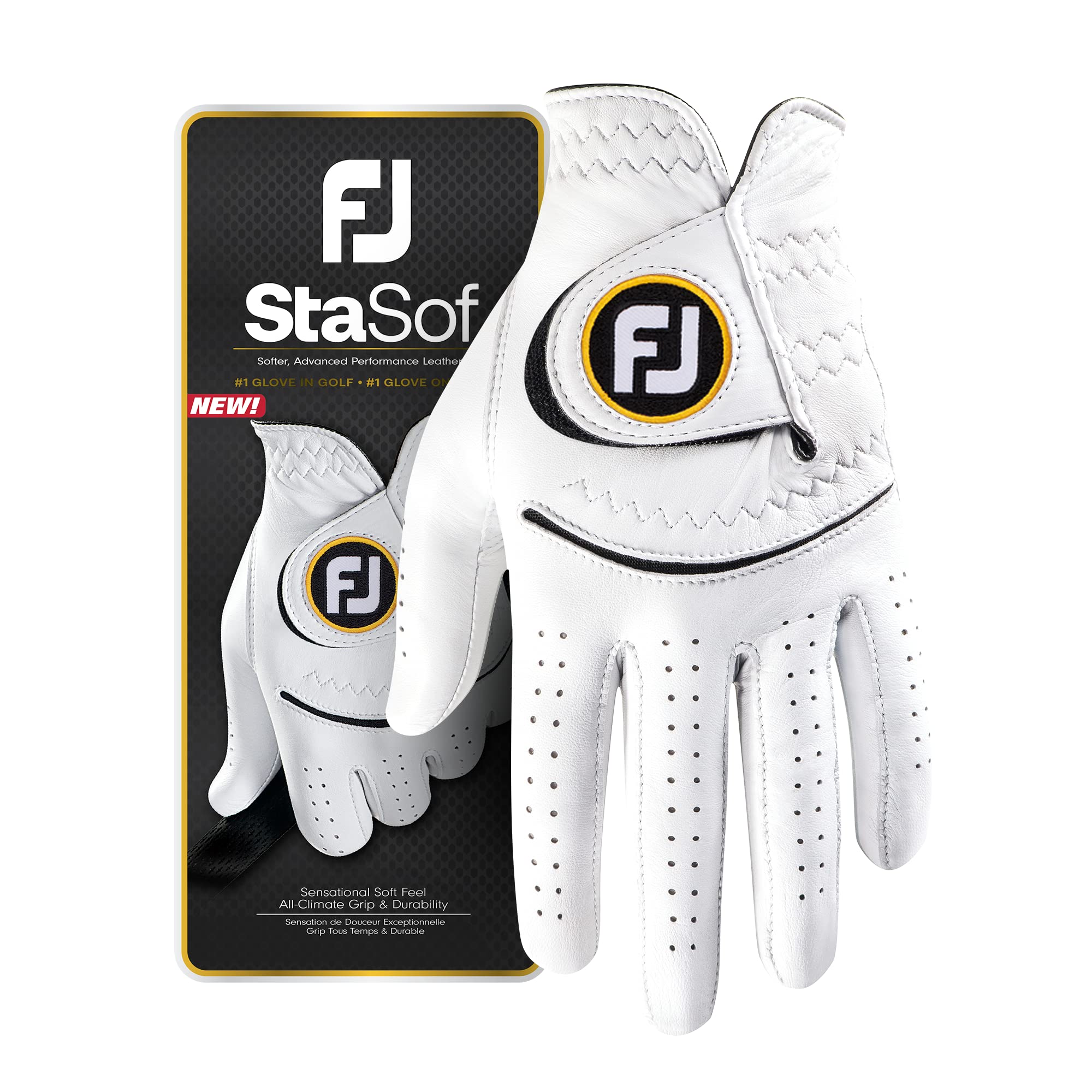 FootJoy Men’s StaSof Golf Glove, Pearl