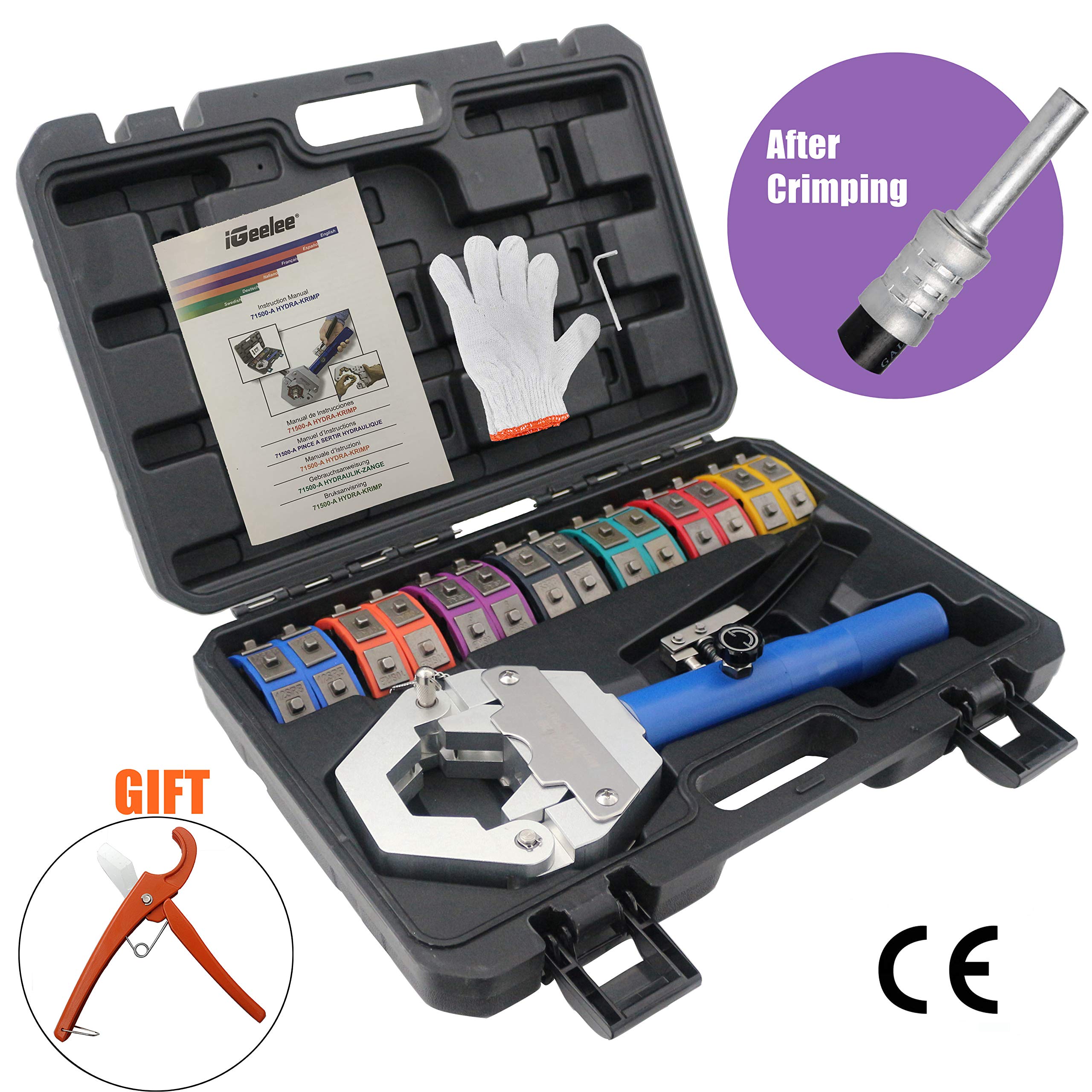 71500 A/C Hydraulic Hose Crimper Kit Hand Tool Crimping Hose Fittings