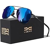LUENX Aviator Sunglasses for Men Women Polarized - UV400 Protection, Stylish Shades, Driving, Outdoor Activities