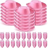 Unittype 18 Sets Cowboy Hats and Bandanas Bulk Kids Western Cowboy Costume Accessories Kids Party Supplies