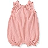 Burt's Bees Baby baby-girls Romper, 100% Organic Cotton One-piece Bubble Shortall and Layette Set Girl Outfit