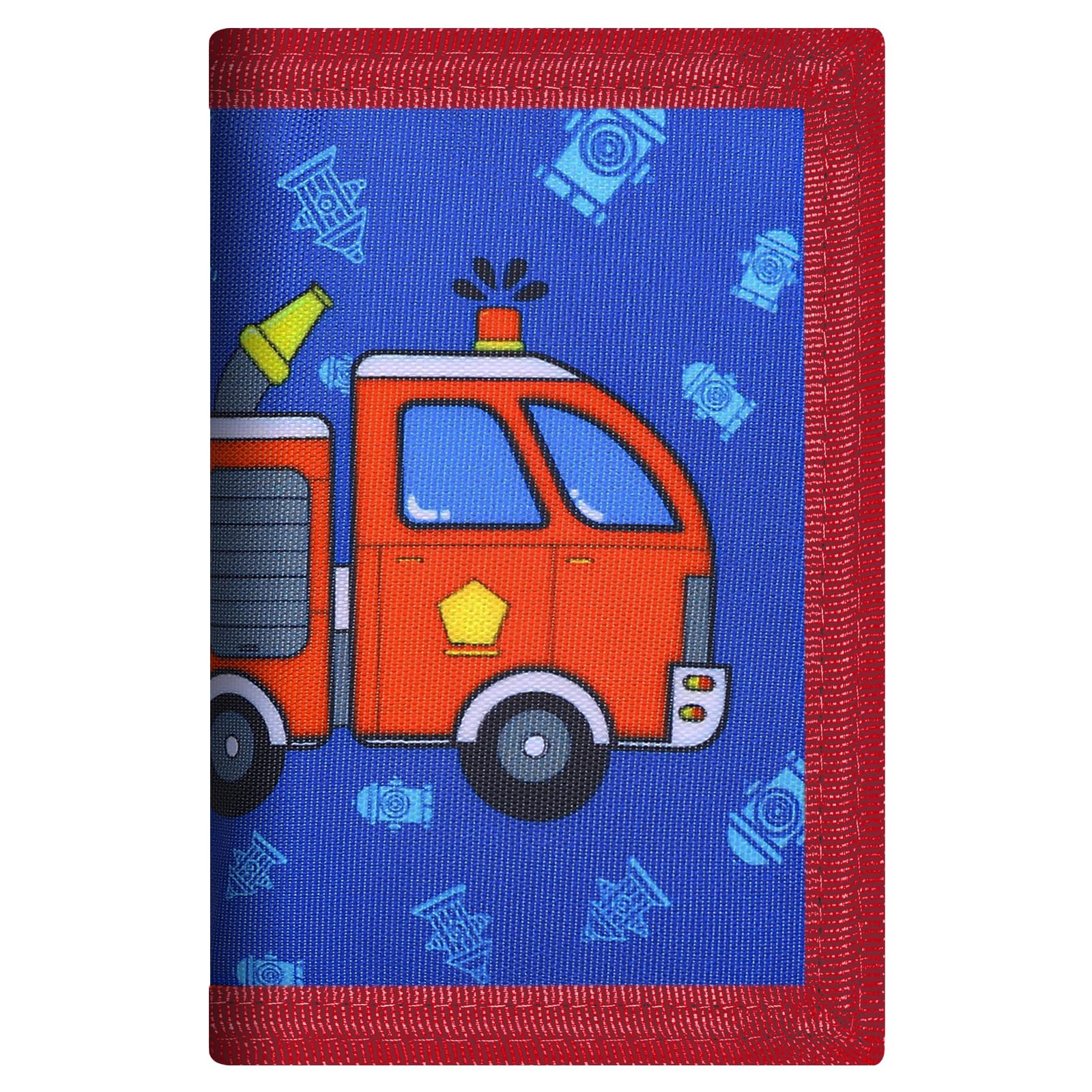 ZHONYEE RFID Wallet, Cute Cartoon Wallet with Zipper for Kids, Fire Truck