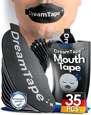 ® 35x Mouth Tape gegen Schnarchen – Mundpflaster zum Schlafen, Mundkleber für ruhigen Schlaf & Schlafhilfe – hypoallergen, latexfrei, atmungsaktiv – antischnarchmittel, mundtape
