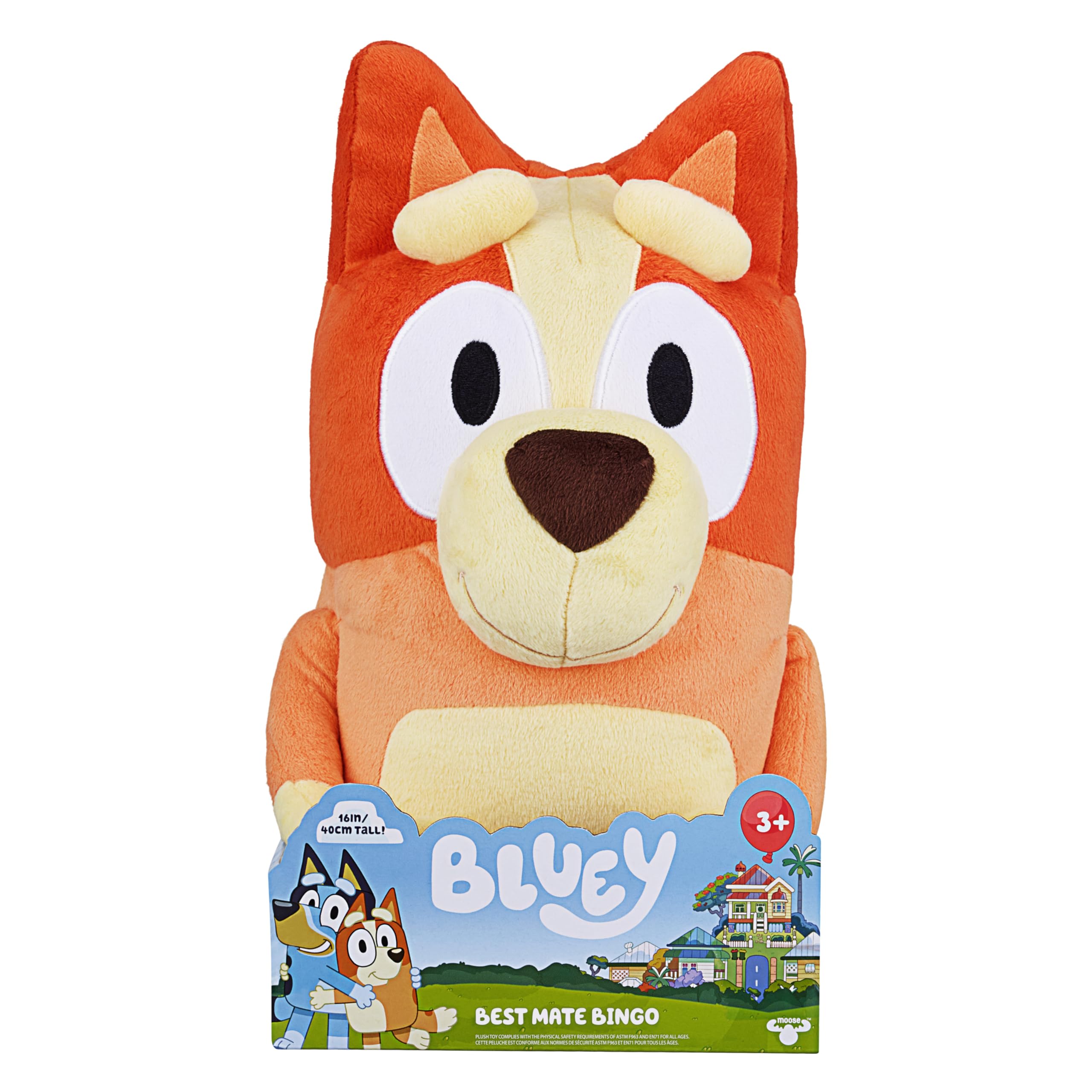 Bluey S2 Jumbo Plush - Bingo, Multicolor, 16 inches