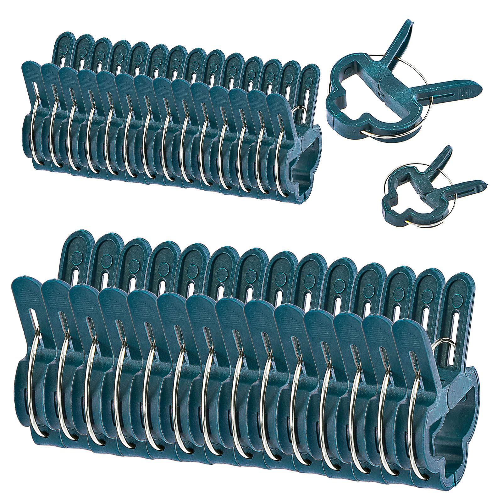 Keadic 50Pcs 2 Sizes Garden Support Clips Greenhouse Clamps Plant Flower Lever Loop Gripper Clips for Tomato Orchid Trellis Straightening Supporting Stems Stalks Vines