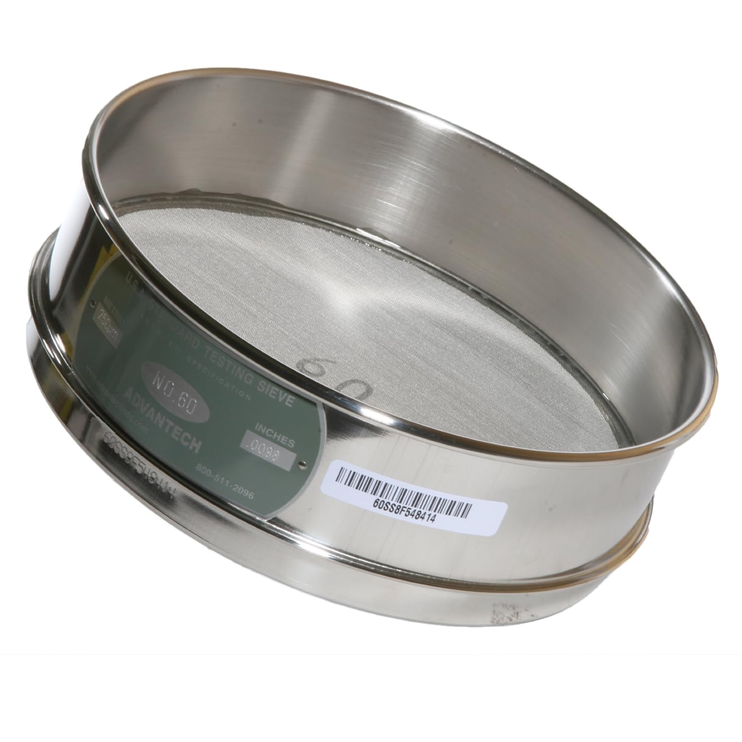 ADVANTECH - 60SS8F Advantech Stainless Steel Test Sieves, 8