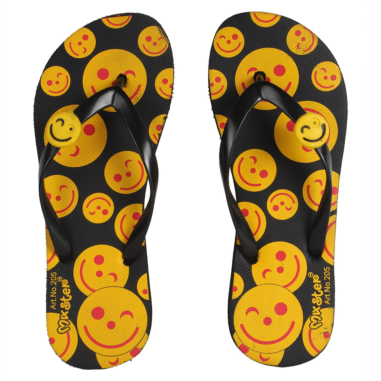 bersache women black & yellow flip-flops & house slippers