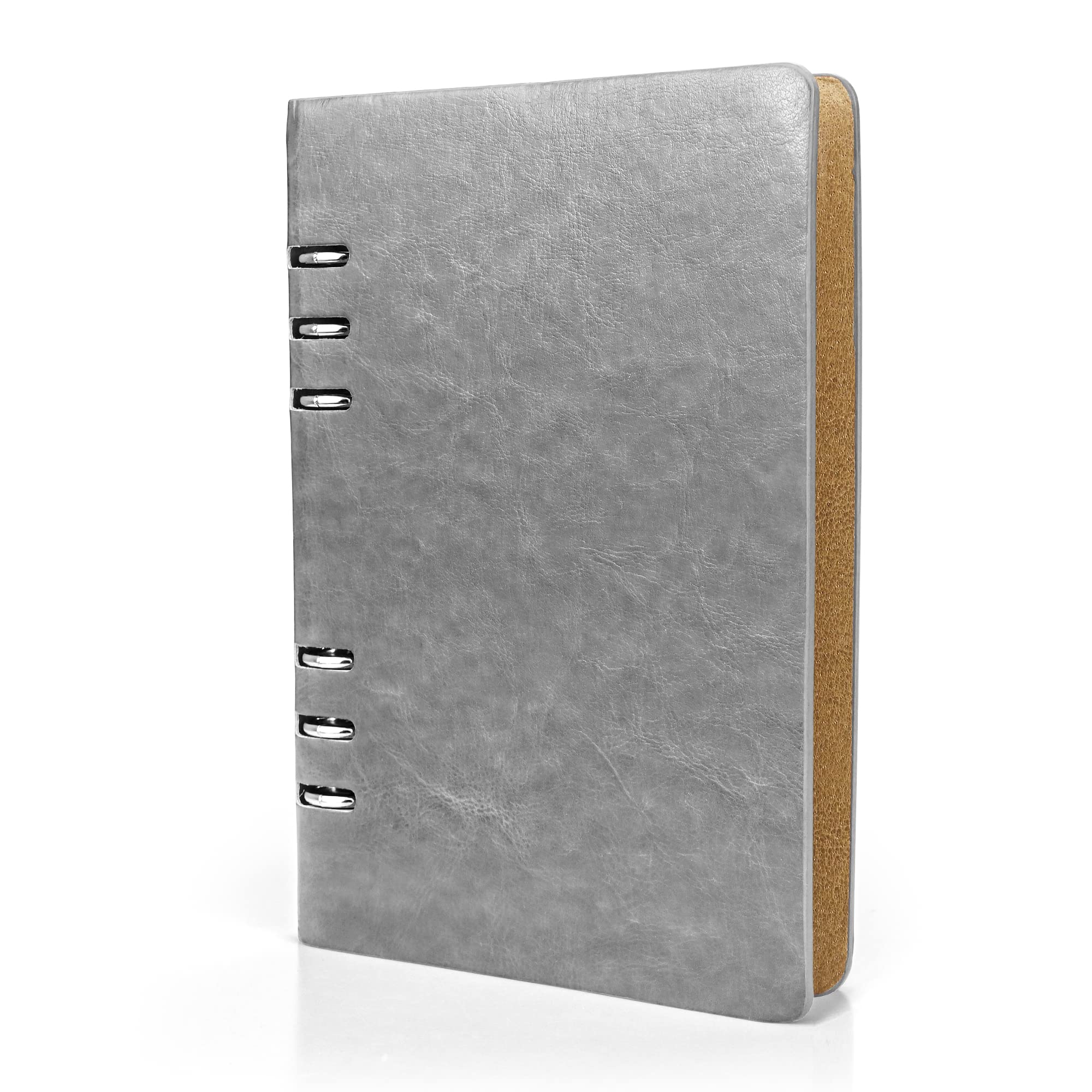 SIMDAO A5 Notebook, PU Leather Cover Notebook, 6 Holes Refillable Notebook, Hardcover Diary Notebook, Lined Notebook for Bussiness Travel Writing Office，100Pages/200Sheets
