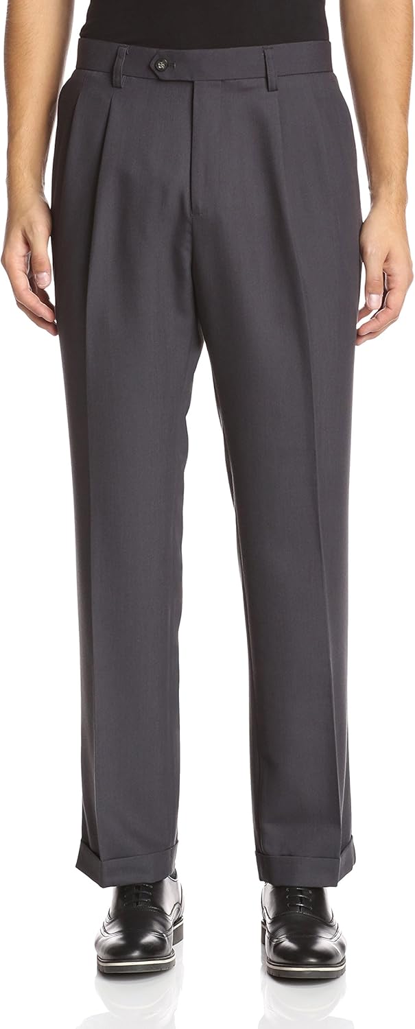 Cutter & Buck Men's Twill Microfiber Pleated Pant 34" at Amazon Men’s