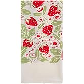 Karma, Fruit Basket Tea Towel - 100% Cotton Hand Towels for The Kitchen - Sweet Saying Home Decor - Strawberry