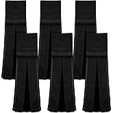 Moukeren 6 Pcs Football Towel Cotton Quarterback Football Field Hand Towel with Hook and Loop Fastener for Sports Football Golf Gym Accessories(Black)