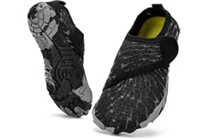 SUITSER Kids Water Shoes Boys Girls - Wide Toe Box Quick Dry Barefoot Shoes Breathable Non Slip Aqua Athletic Sneakers for Swim Beach Pool Kayak Hiking Sand Walking Travel Essentials (Little Kid/Big Kid)